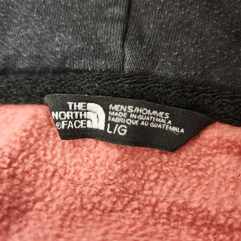 THE NORTH FACE Sweater Mens Large Red Spell Out Pullover Hoodie Hiking Outdoor